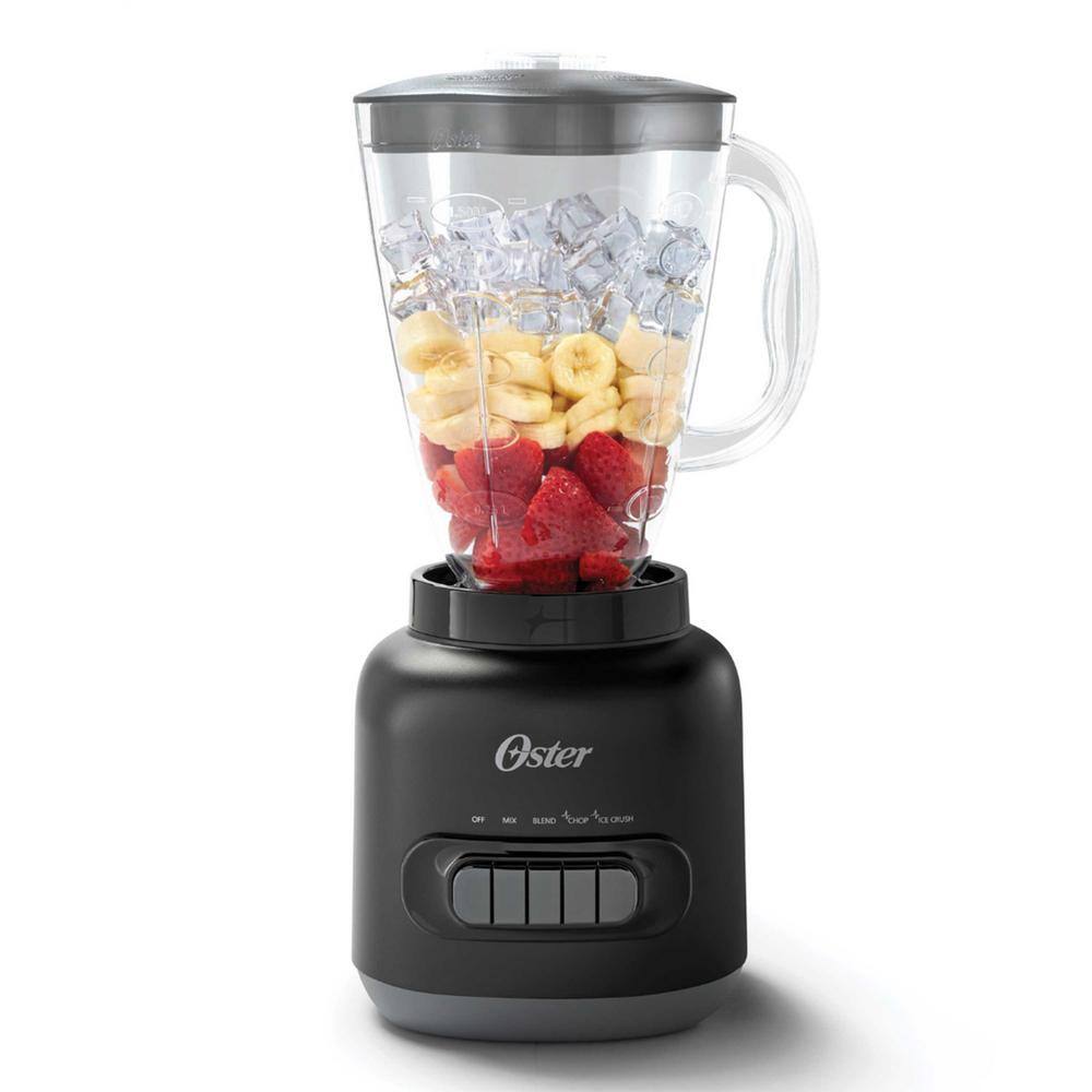 Oster 6 Cup 48 oz. 5 Speed 700-Watts Plastic Jar Easy To Use Blender in Black 985120291M