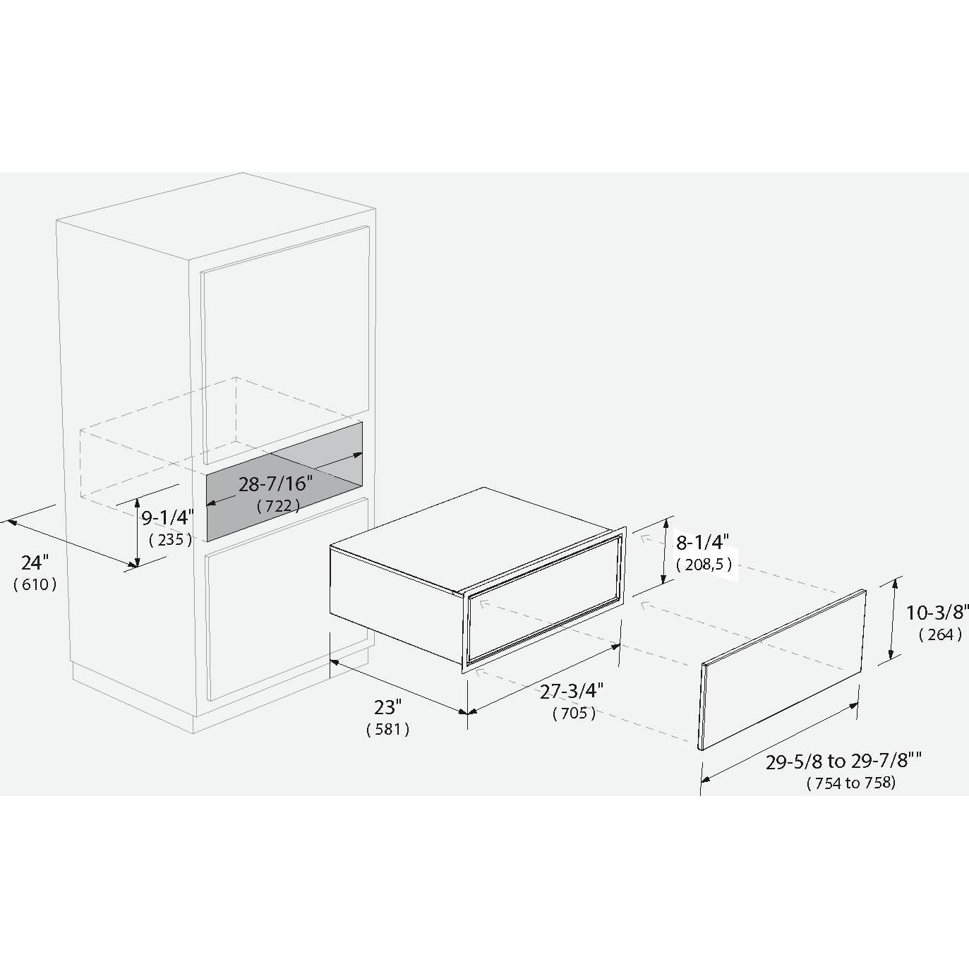 Fulgor Milano 30-inch Warming Drawer F7IWD30O1