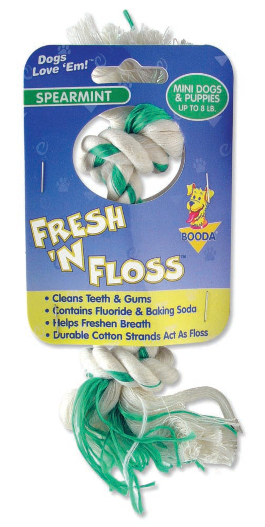 Booda Fresh N Floss 2-Knot Rope Bone Dog Toy