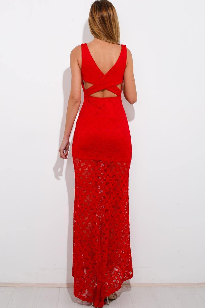 Lady Of The Night Maxi Dress Red