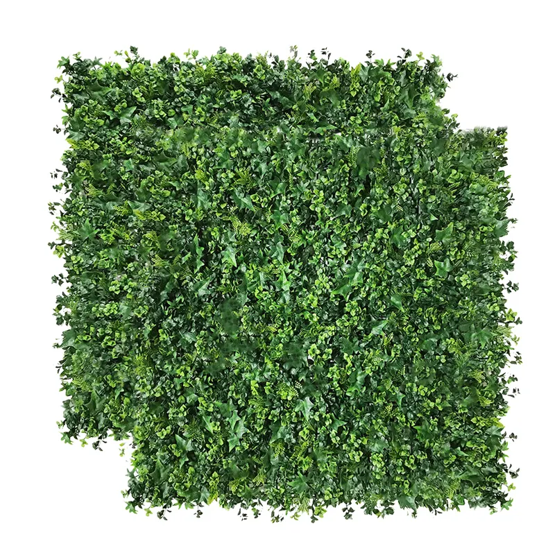 Vertical Garden Outdoor Decorative Boxwood Greenery Plastic Backdrop Panel Hanging Faux Artificial Green Plant Leaves Grass Wall