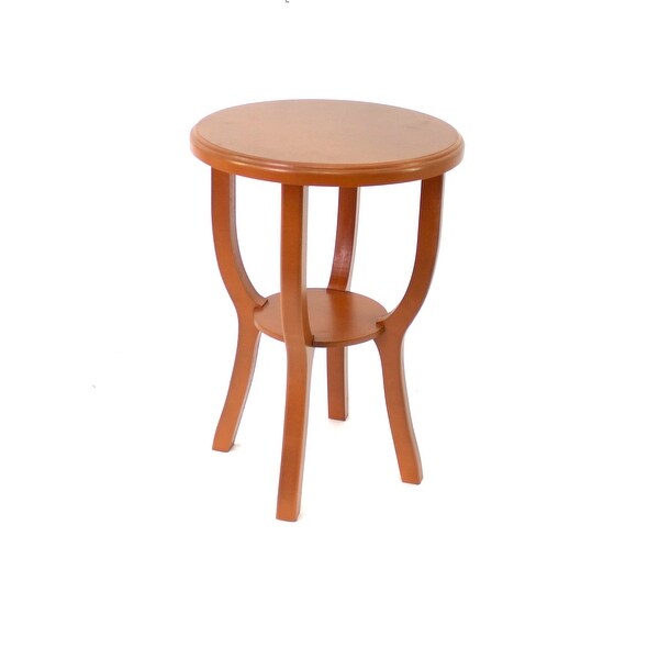 24 X 18 X 18 Bright Orange Country Cottage Style Wooden Stool - 24' X 18' X 18'