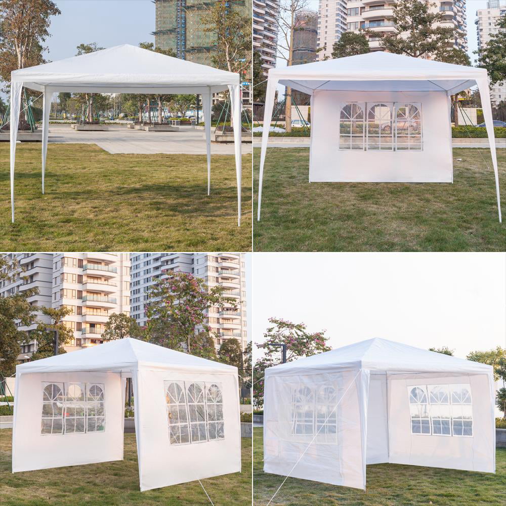 Ktaxon 10'x10' Outdoor Canopy W/3 Sidewall Wedding Party Tent White