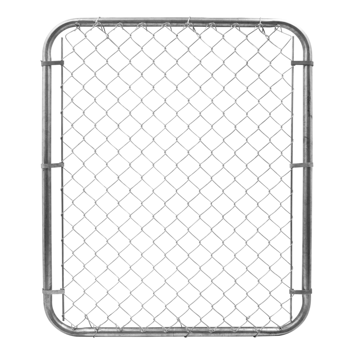 YardGard 48 in. H 12 Ga. Galvanized Silver Metal Chain Link Fence Gate