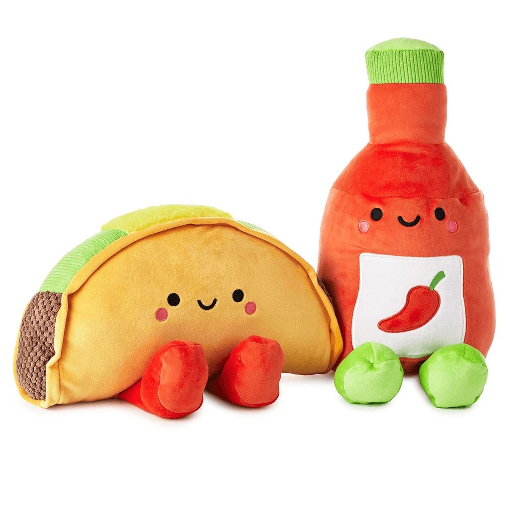 Hallmark  Large Better Together Taco and Hot Sauce Magnetic Plush, 16