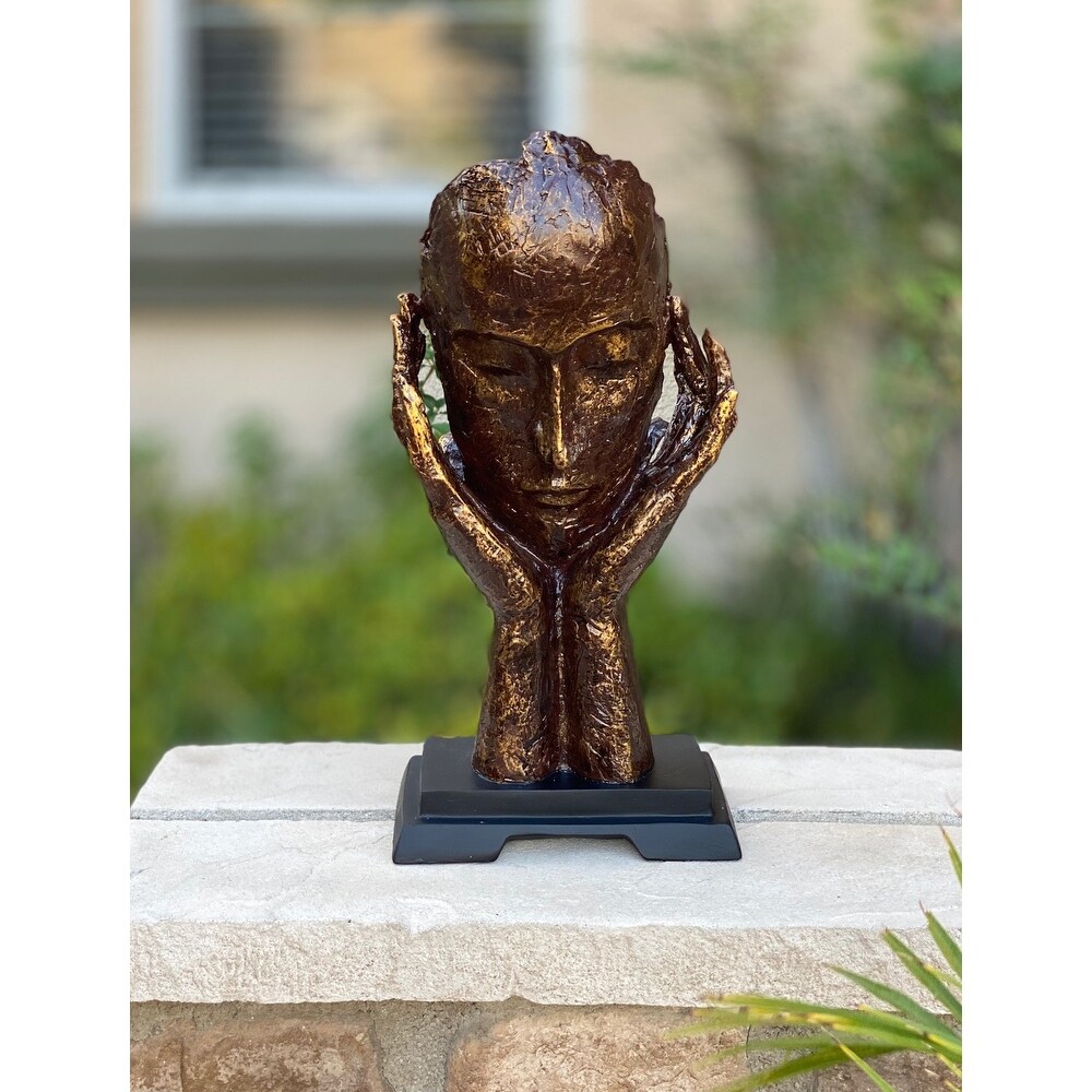 The Thinker Contemporary 16 inch Table Sculpture Decor