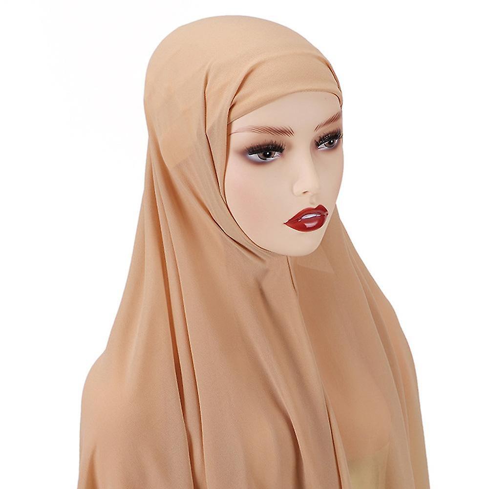 1pc Chiffon Hijab Scarf For Women Veil Instant Hijab Muslim Ladies Fashion Islam Hijab Scarf Female Musulman Wrap Headscarf