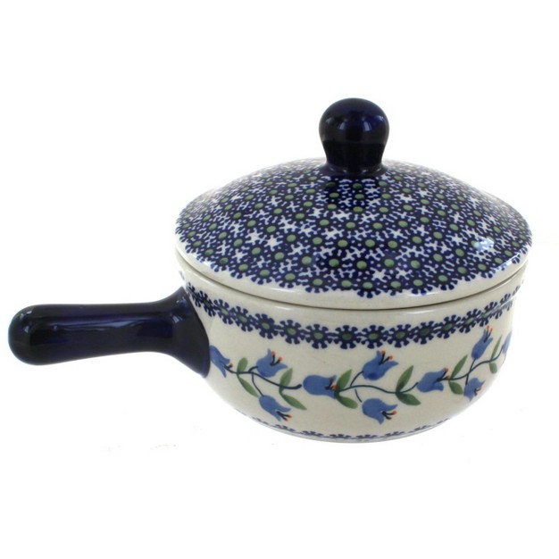 Blue Rose Polish Pottery Z154 Manufaktura Sauce Pot With Lid