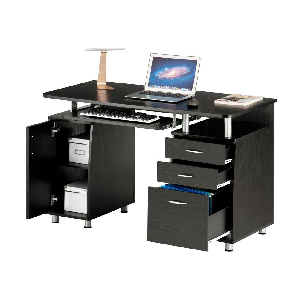 TECHNI MOBILI 47.5 in. W Complete Workstation Computer Desk with Storage Espresso RTA-4985D-ES18