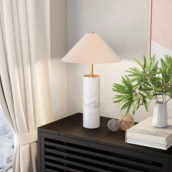 Aspen Park Table Lamp Beige and White