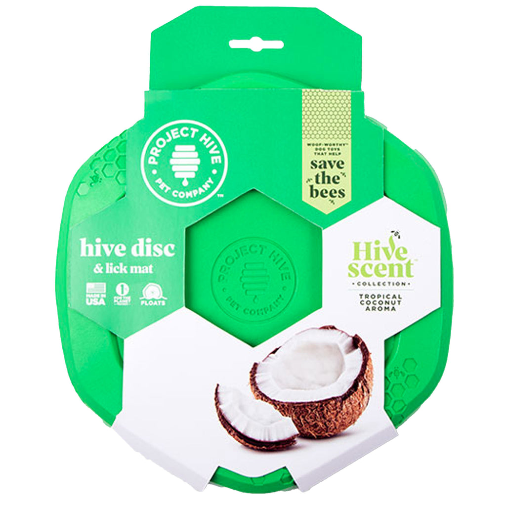 Project Hive Scented One Size Disc Dog Toy - Coconut