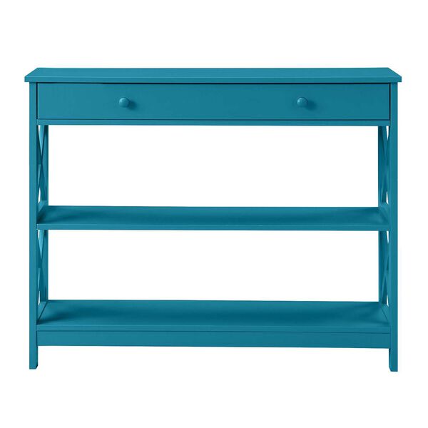 Oxford One Drawer Console Table in Teal Blue