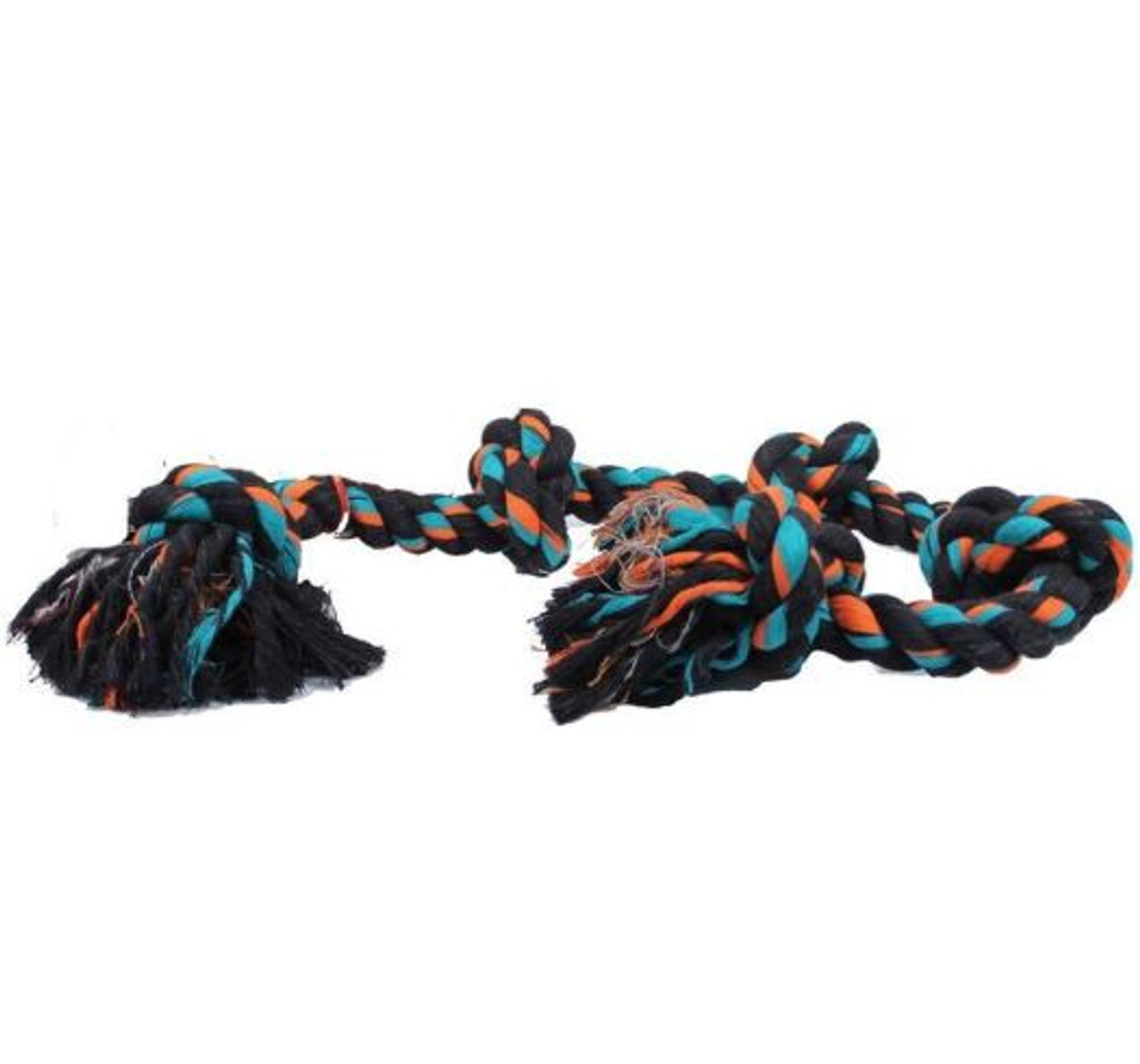 Mammoth Flossy Chews Color 5 Knot Rope Tug Dog Toy， 36