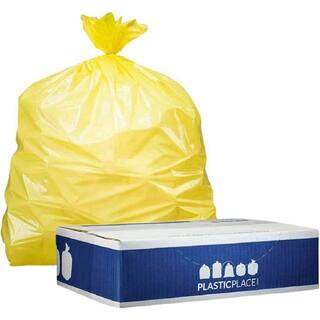 Plasticplace 32-33 Gal. Yellow Trash Bags (Case of 100) W33Y15