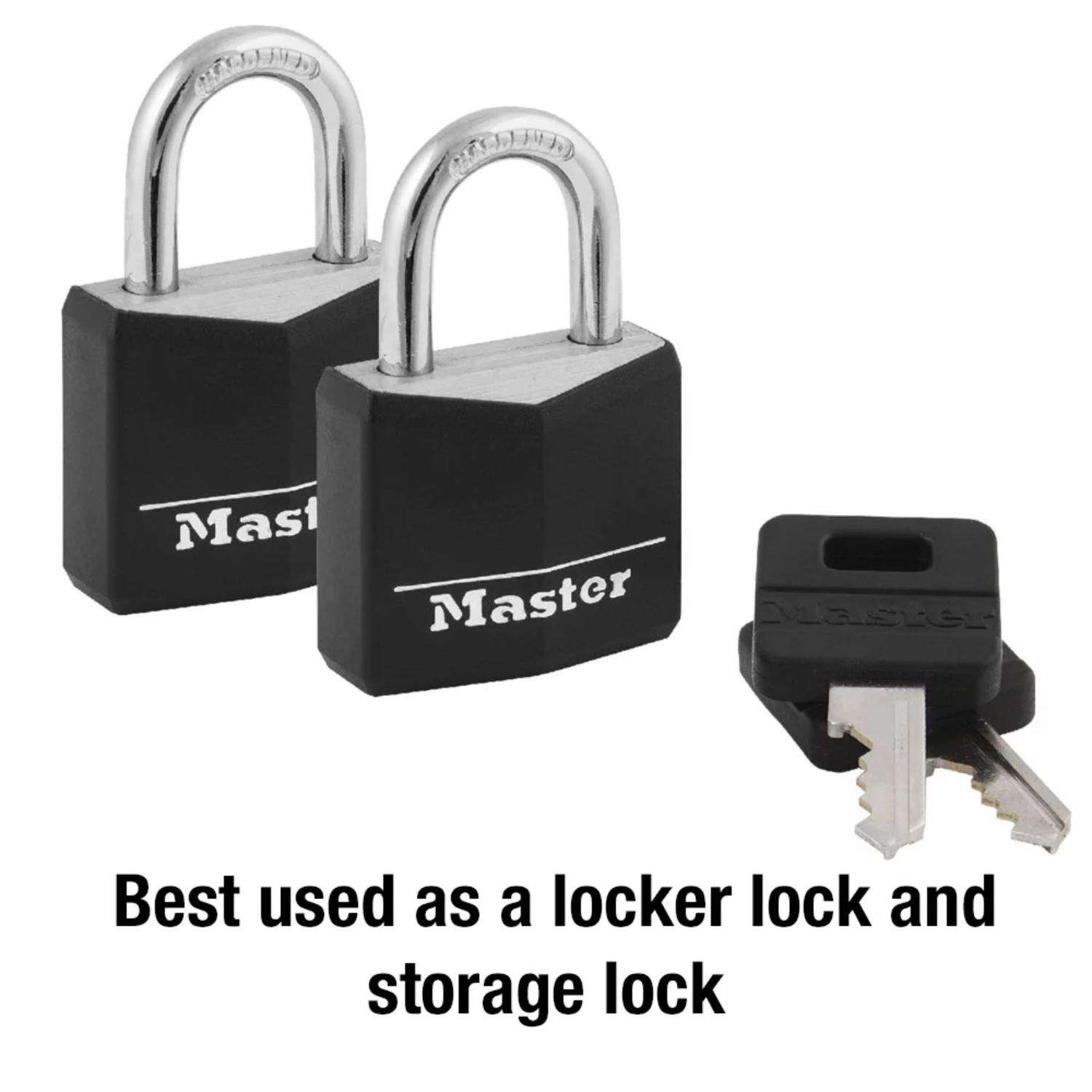 Master Lock 1 in. H X 5/16 in. W X 1-3/16 in. L Steel Double Locking Padlock Keyed Alike