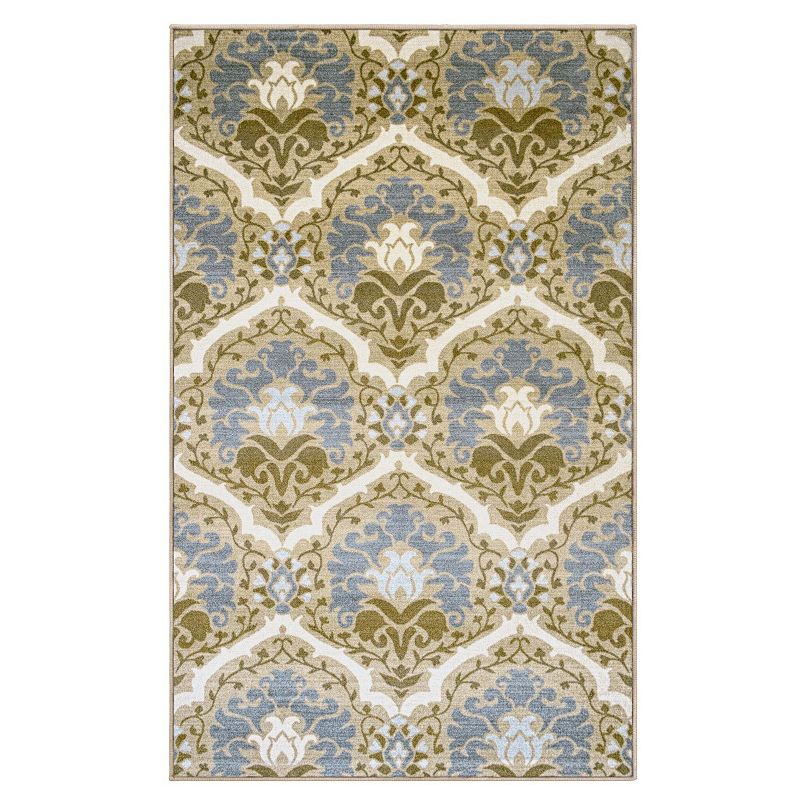 SUPERIOR Chloe Non-Slip Floral Damask Indoor Area Rug