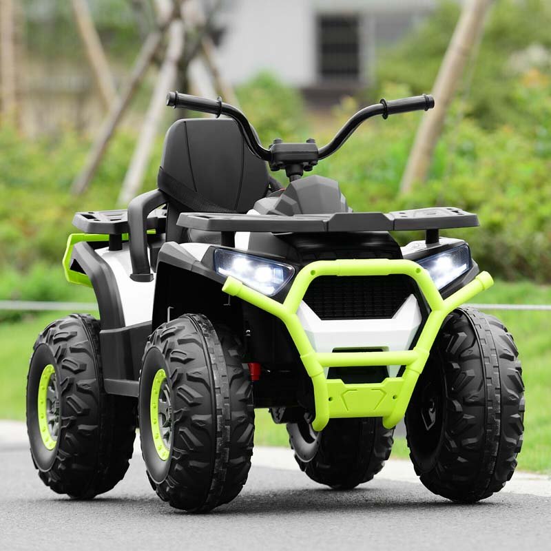 12V Kids Ride-On Electric ATV 4-Wheeler Quad Car Toy with MP3 & LED Lights