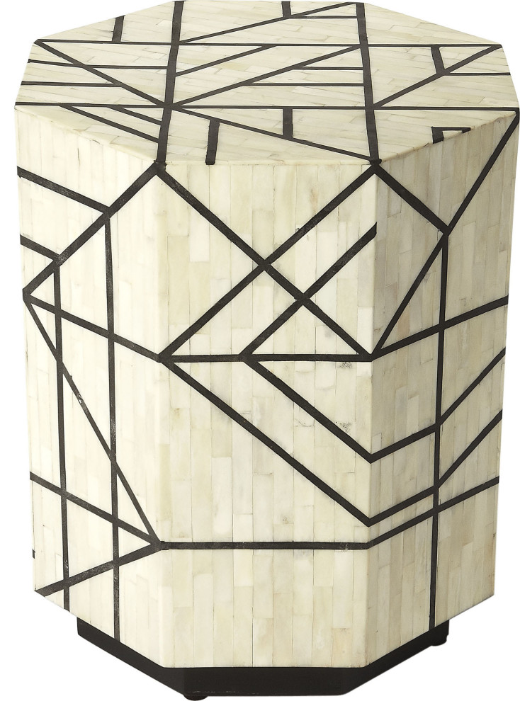 Greta Bone Inlay Bunching Table   Contemporary   Side Tables And End Tables   by HedgeApple  Houzz