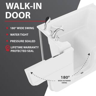 Universal Tubs HD Series 60 in. LD White Walk-In Whirlpool Tub with Fast Drain HD3060WCALWH