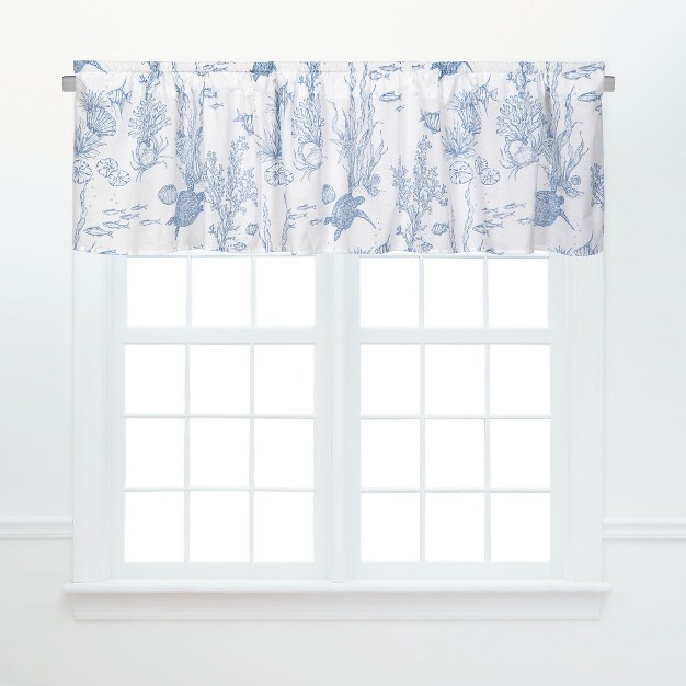 C amp f Home Makara Reef Coastal Window Valance Set Of 2