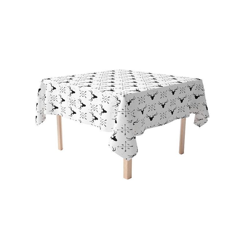 Square Tablecloth， 100% Polyester， 60x60， Deer and Arrows