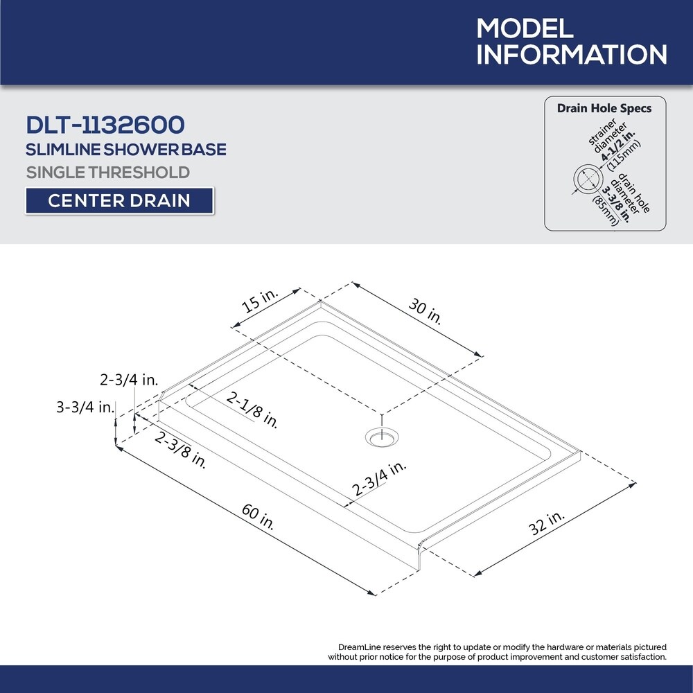 DreamLine Infinity Z 32 in. D x 60 in. W x 76 3/4 in. H Sliding Shower Door  Shower Base and Backwall Kit  Frosted Glass