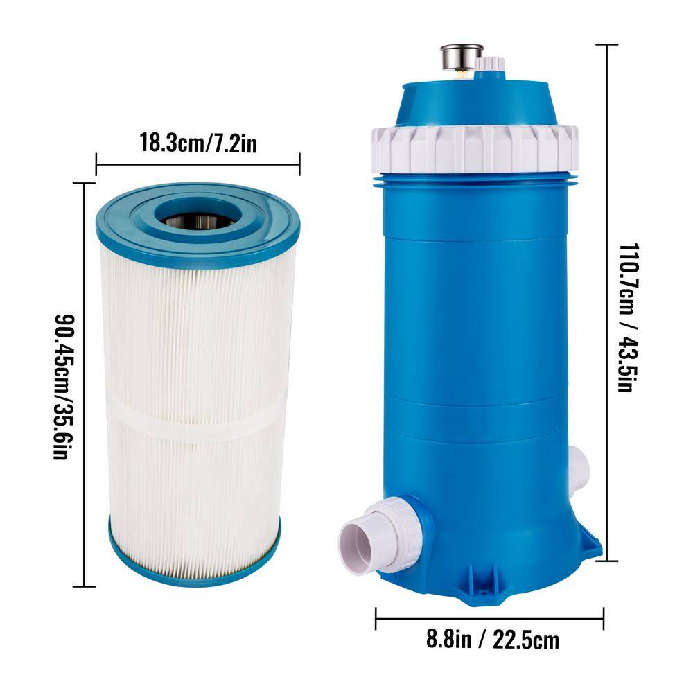 VEVOR Replacement Filter Cartridge 8.8 in. Dia Pool Cartridge Filter 150 sq. ft. Inground Pool Filter for Swimming Pool YCGLQZQXBL150IHJJV0