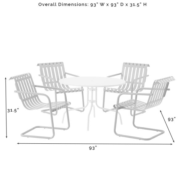 Gracie 5Pc Outdoor Metal Dining Set