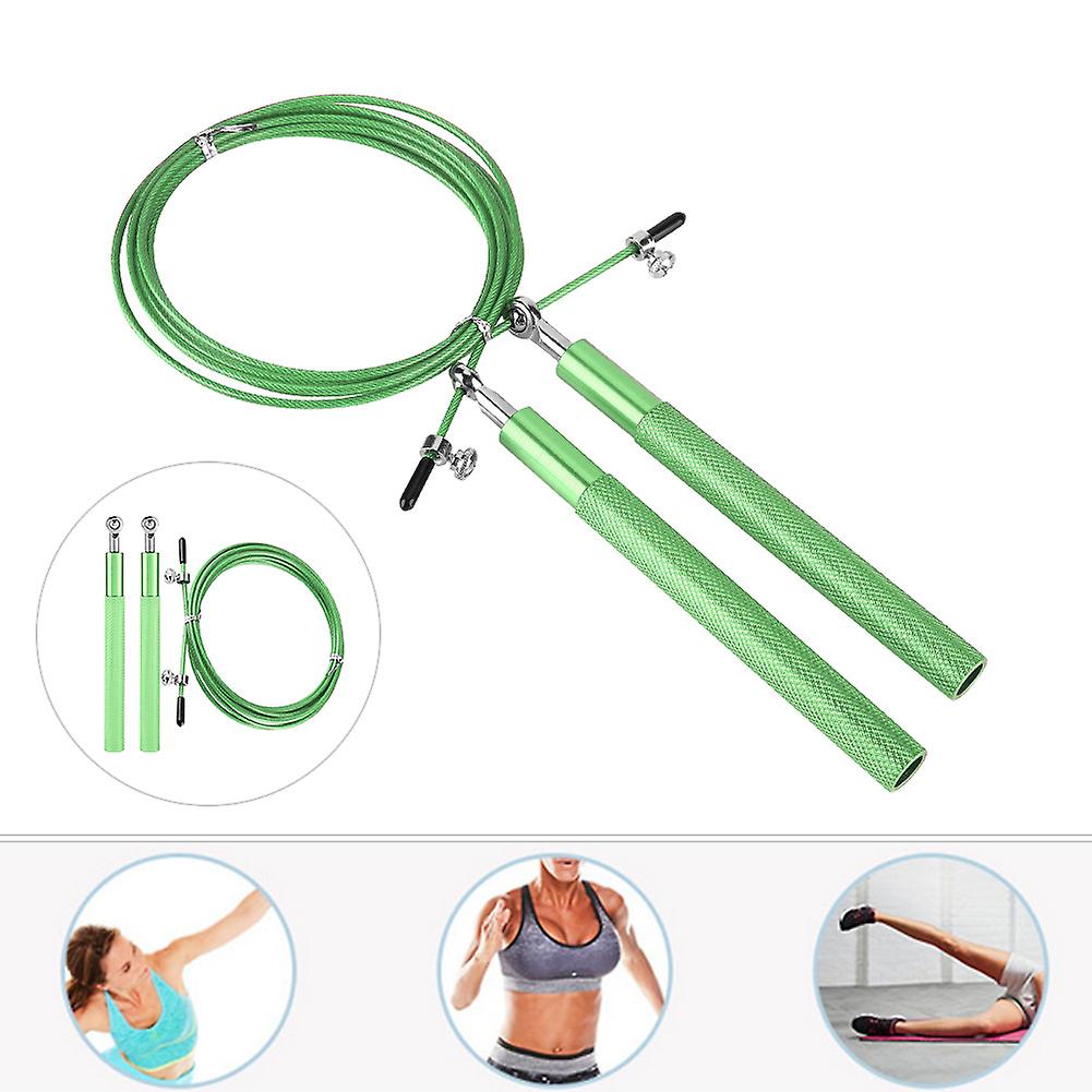 Aluminium Alloy Handle Speed Jump Skipping Rope Sports Training Equipment(green)