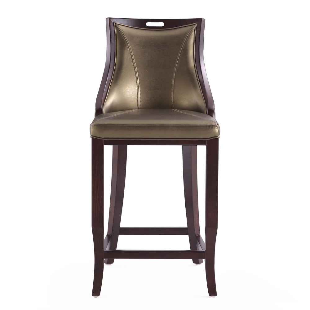 Emperor Upholstered Wood Bar Stool