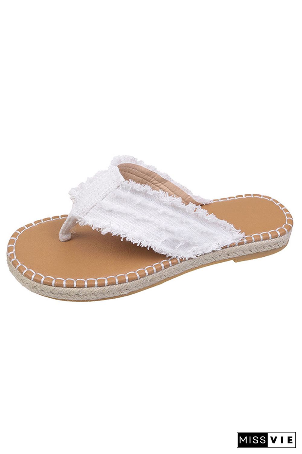 Straw Canvas Flip-flop Sandals Wholesale