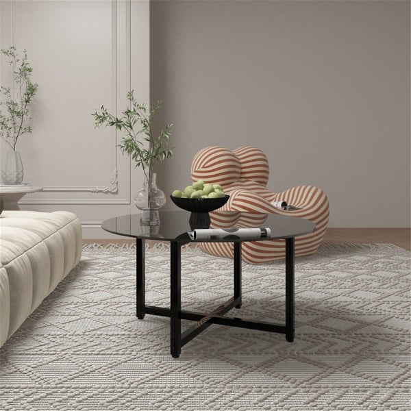 Round Coffee Table Modern Side Center Tables for Living Room