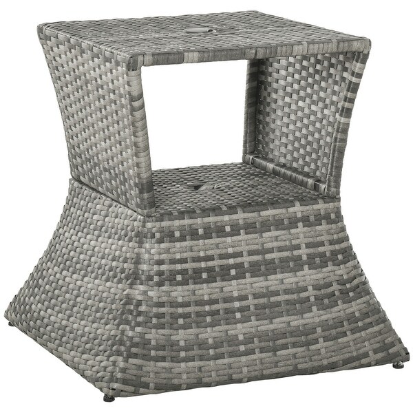 Outsunny Rattan Wicker Side Table