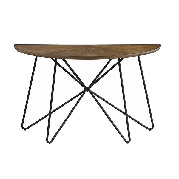 Neibolt Dark Brown Round Sofa Table