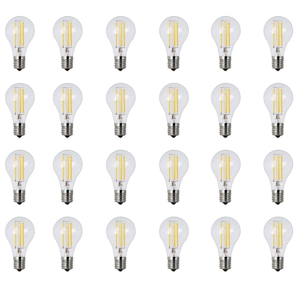 Feit Electric 40W Equivalent A15 Intermediate Dimmable Filament Clear Glass LED Ceiling Fan Light Bulb Soft White 2700K (24-Pack) BPA1540N827LED212