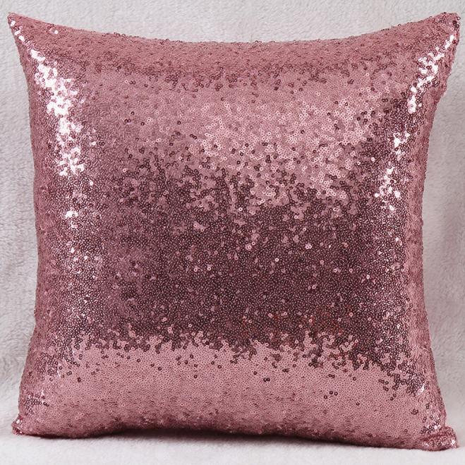 Mosunx Solid Color Glitter Sequins Throw Pillow Case Cafe Home Decor Cushion Covers