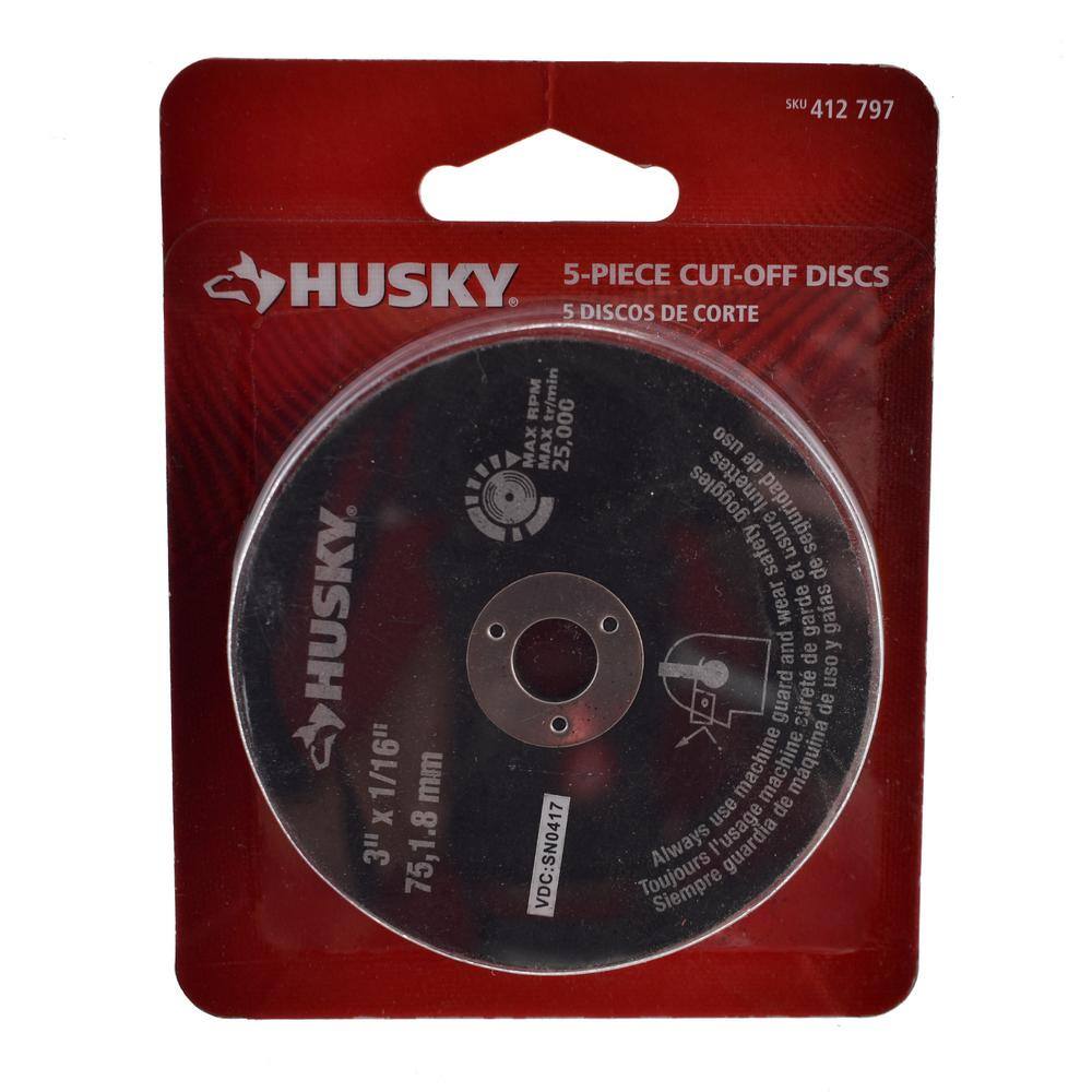 Husky Replacement Discs for Air Powered Cut-Off Tools (5-Pack) HDA10600AV