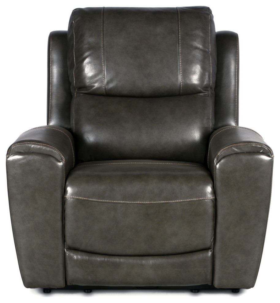 Laurel Power Reclining Chair  Gray   Contemporary   Recliner Chairs   by Steve Silver  Houzz