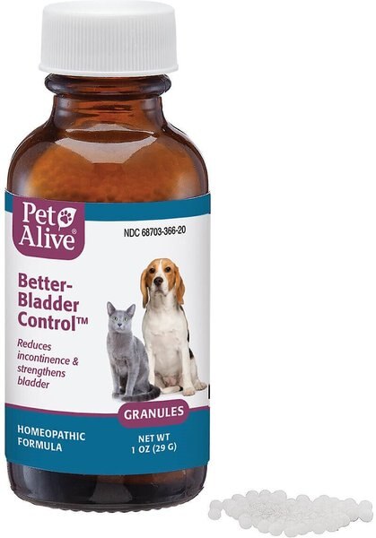 PetAlive Better-Bladder Control Homeopathic Medicine for Incontinence Dogs and Cats， 1-oz jar