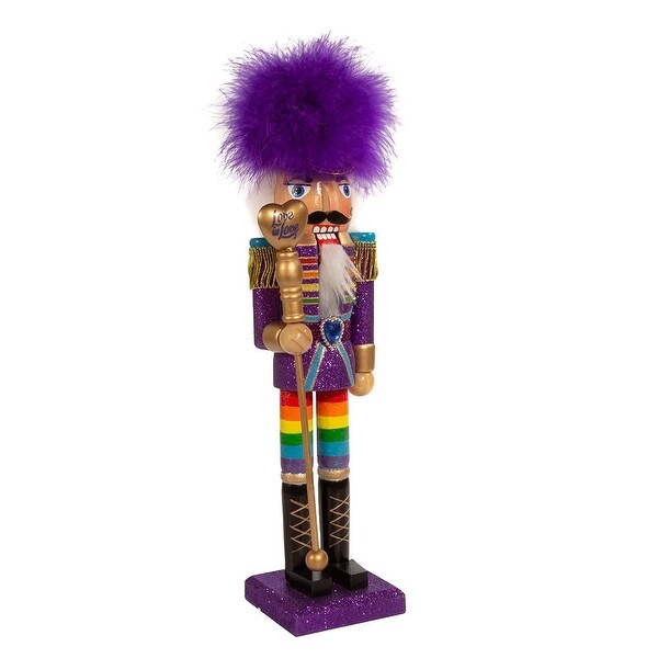 Kurt Adler 15Inch Wooden Gay Pride Nutcracker