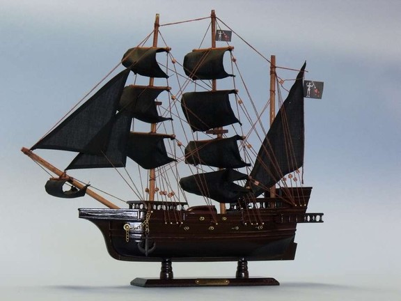 Handcrafted Model Ships QA20 Wooden Blackbeard's Q...