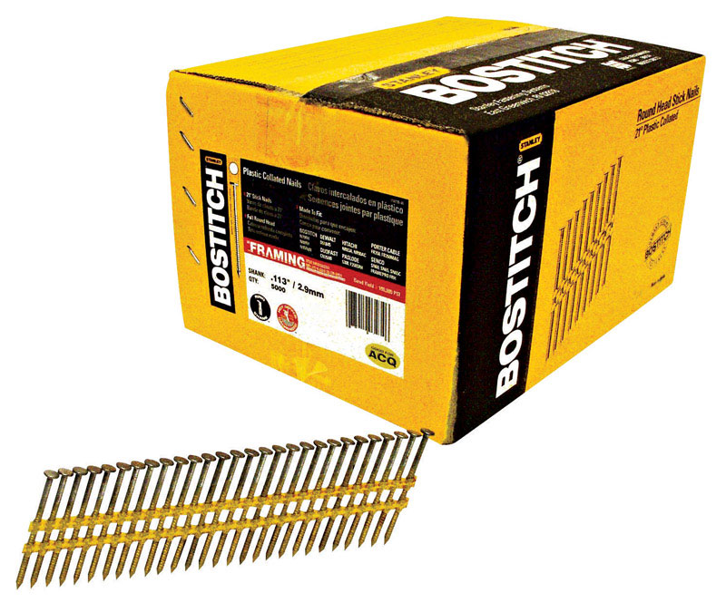 Bostitch 2-3/8 in. Angled Strip Hot-Dip Galvanized Framing Nails 21 deg 5，000 pk