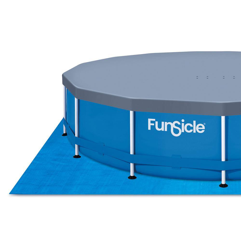 Funsicle 15 ft. Round 36 in. Deep Metal Frame Above Ground Pool with Pump Blue P2001536F