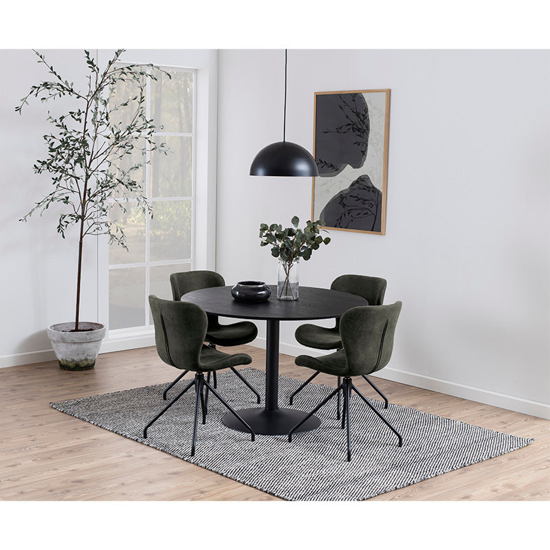 TITAN Round Dining Table 110cm - Black