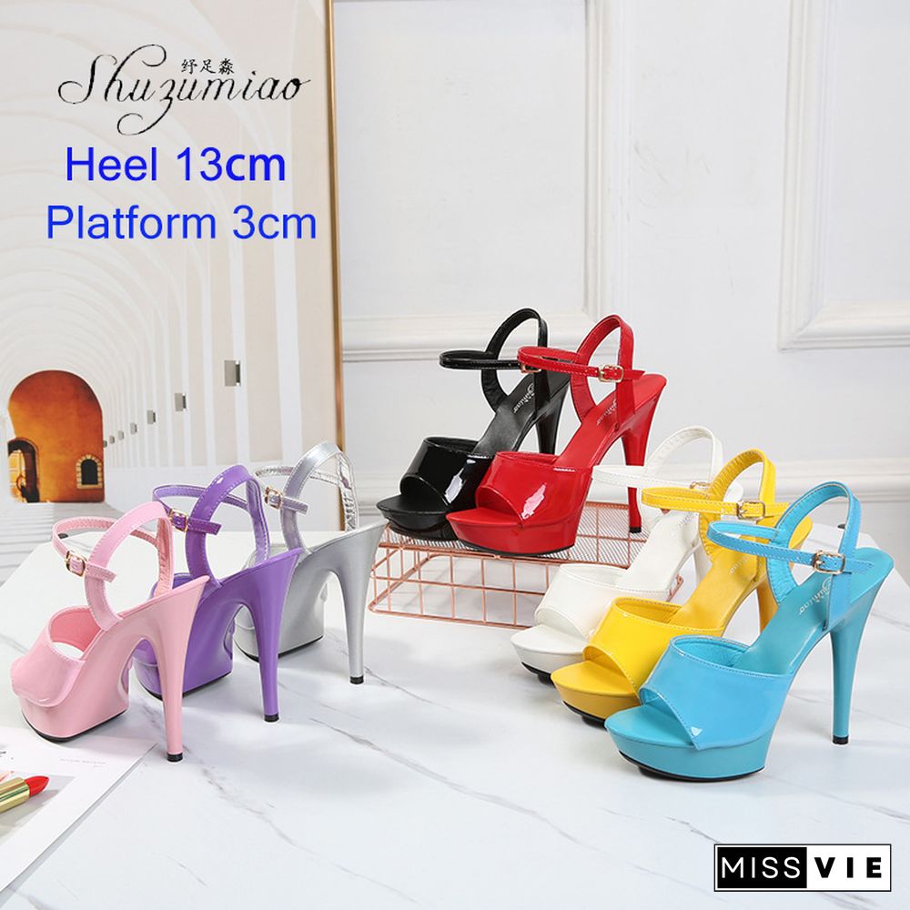 Pole Dance Shoes Stripper High Heels Women Sexy Show Shoes Sandals Party Club 13 15 17 CM Platform High-heeled Shoes Wedding New