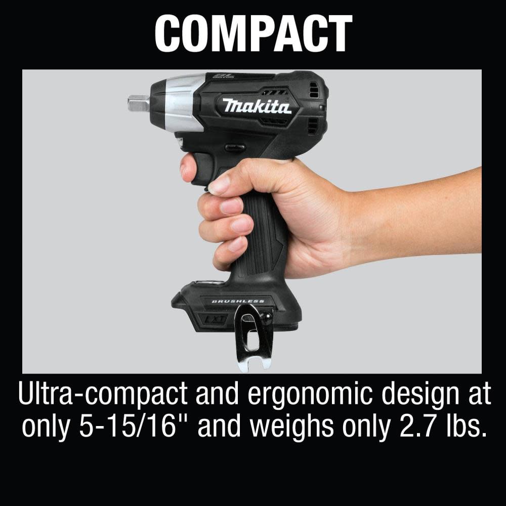 18V LXT® Lithium-Ion Sub-Compact Brushless Cordless 1/2 Sq. Drive Impact Wrench， Tool Only ;