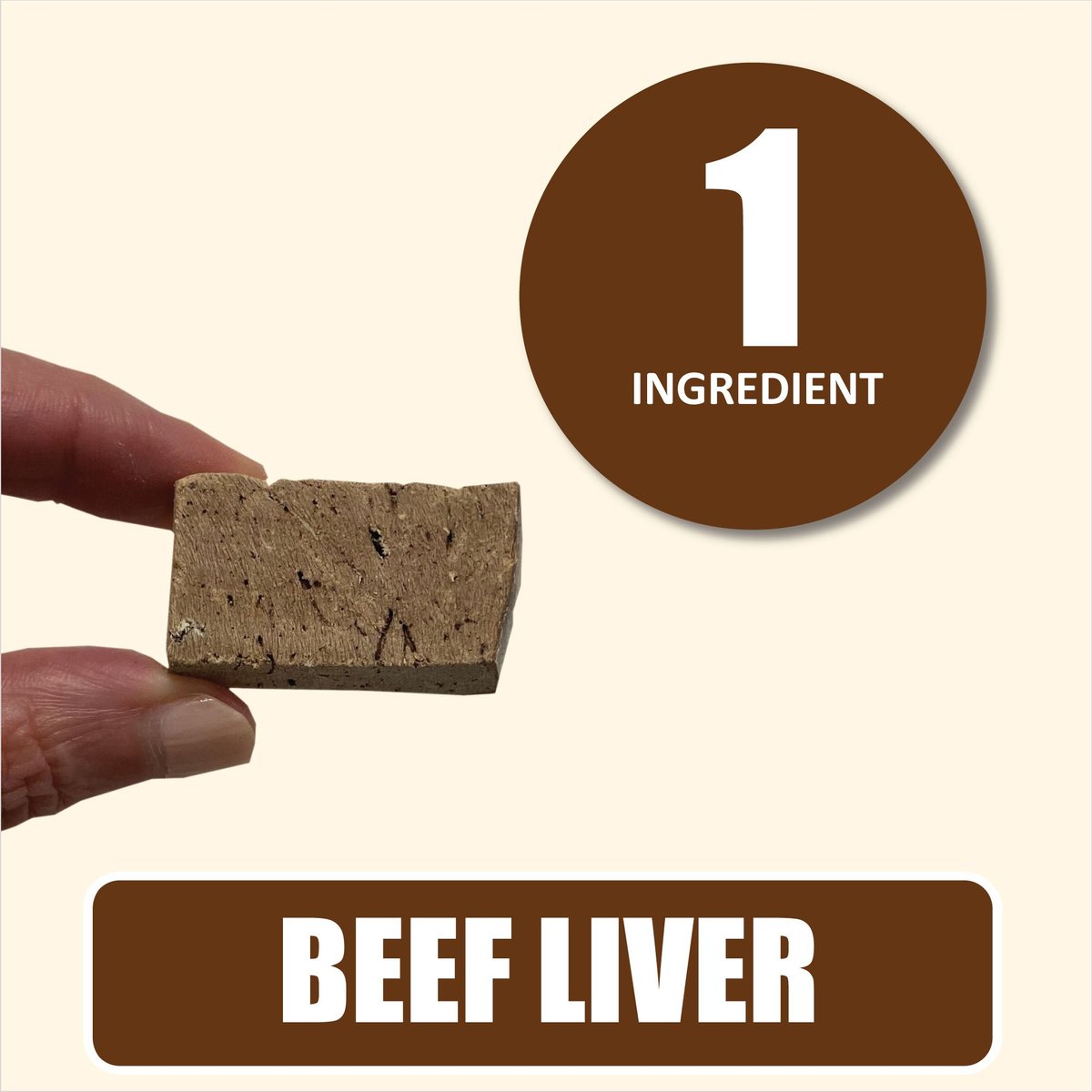 Whole Life Just One Ingredient Pure Beef Liver Freeze-Dried Dog and Cat Treats