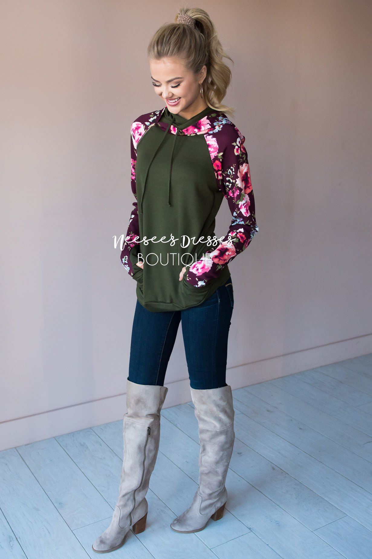 Bold and Brave Floral Hoodie