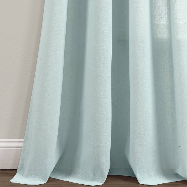 Set Of 2 84 quot x52 quot Faux Linen Grommet Window Curtain Panels Lush D cor