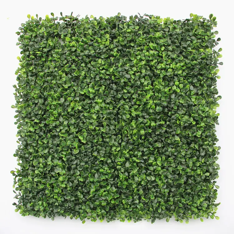 Cheaper Artificial UV protection plastic green wall for garden office fence backyard decor supplies 3D Green Hedge Wall Decor